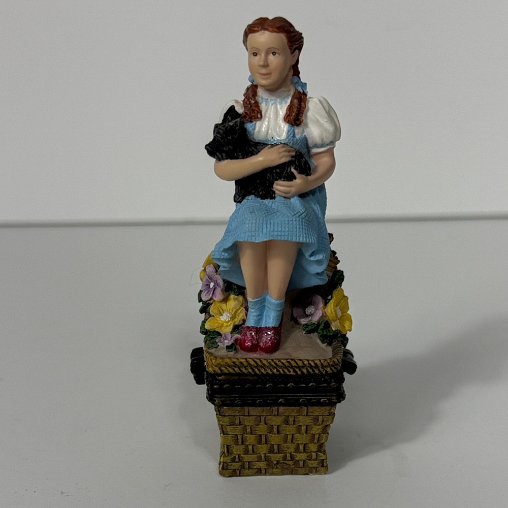 Wizard of Oz Dorothy & Toto Wicker Basket Trinket Box